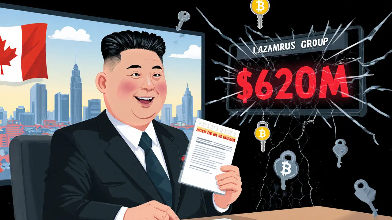 A deceptive job interview where a hacker uses fake credentials to steal crypto keys from behind a screen.