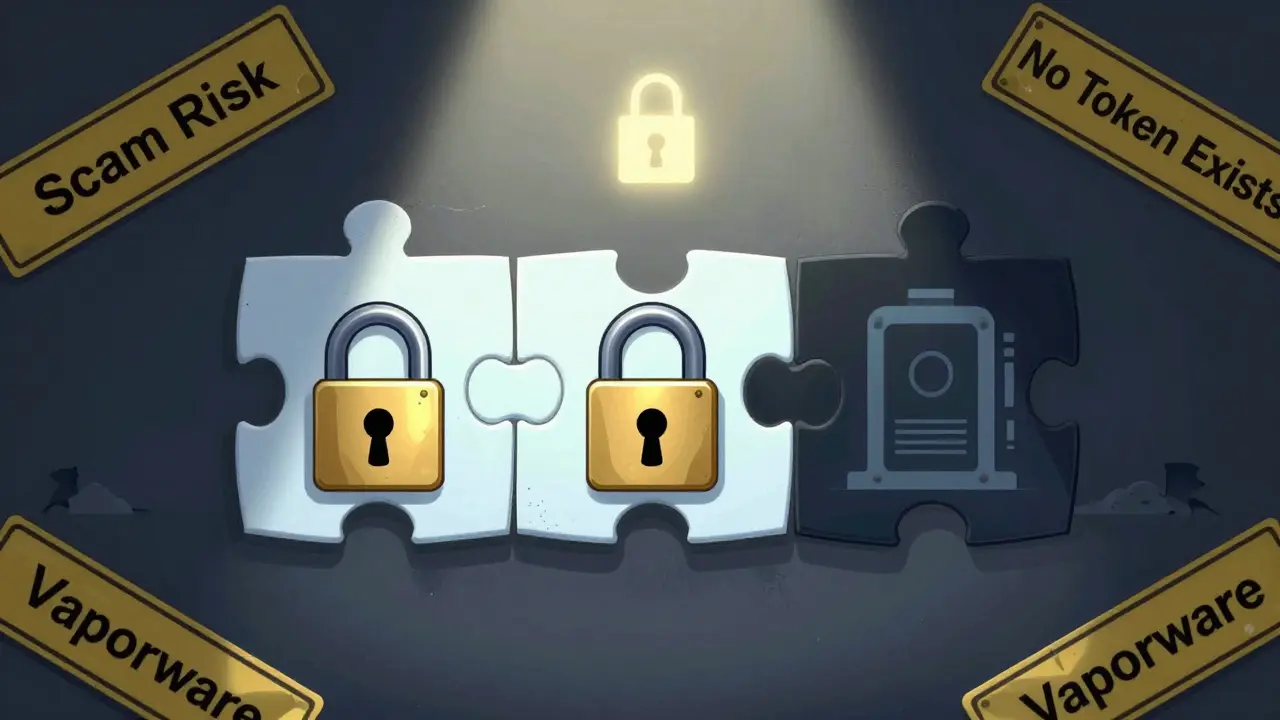 A puzzle with three ARC pieces fitting into separate locks representing distinct blockchain projects.