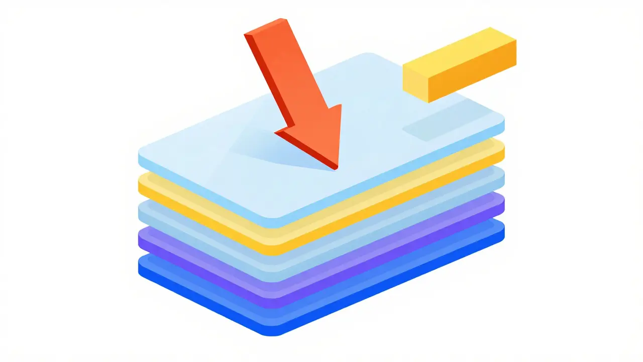 Abstract layers showing market and limit orders interacting in a book.