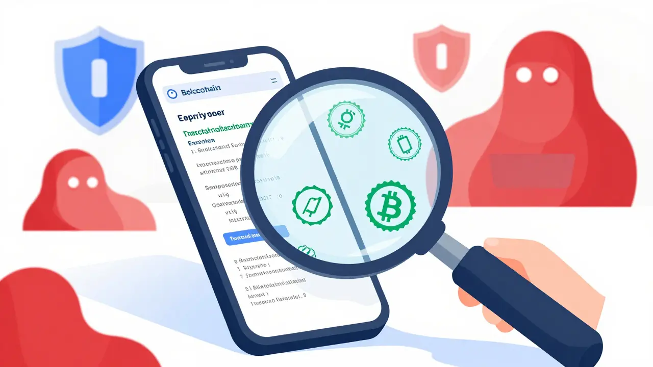 Secure wallet checking blockchain contract code.