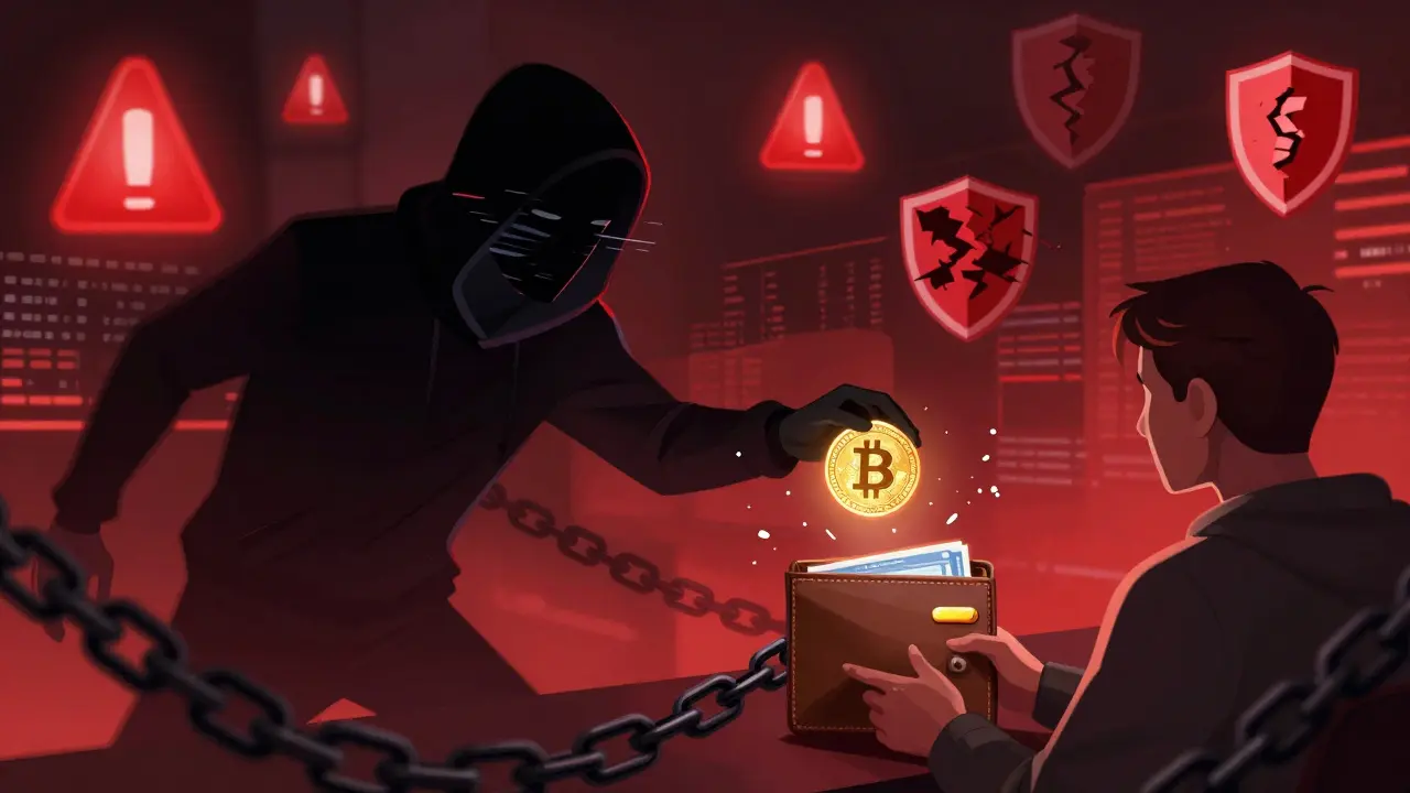 Shadowy hacker stealing funds from crypto wallet