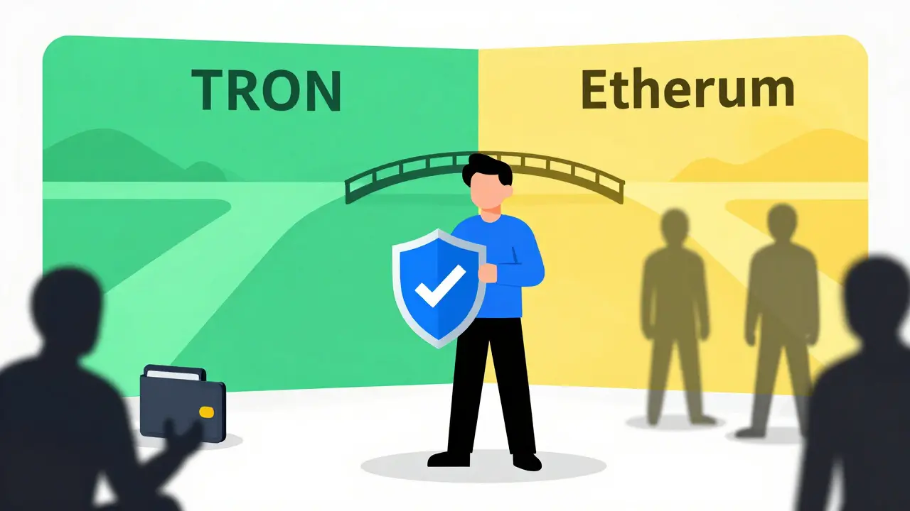 User securing crypto wallet against scams