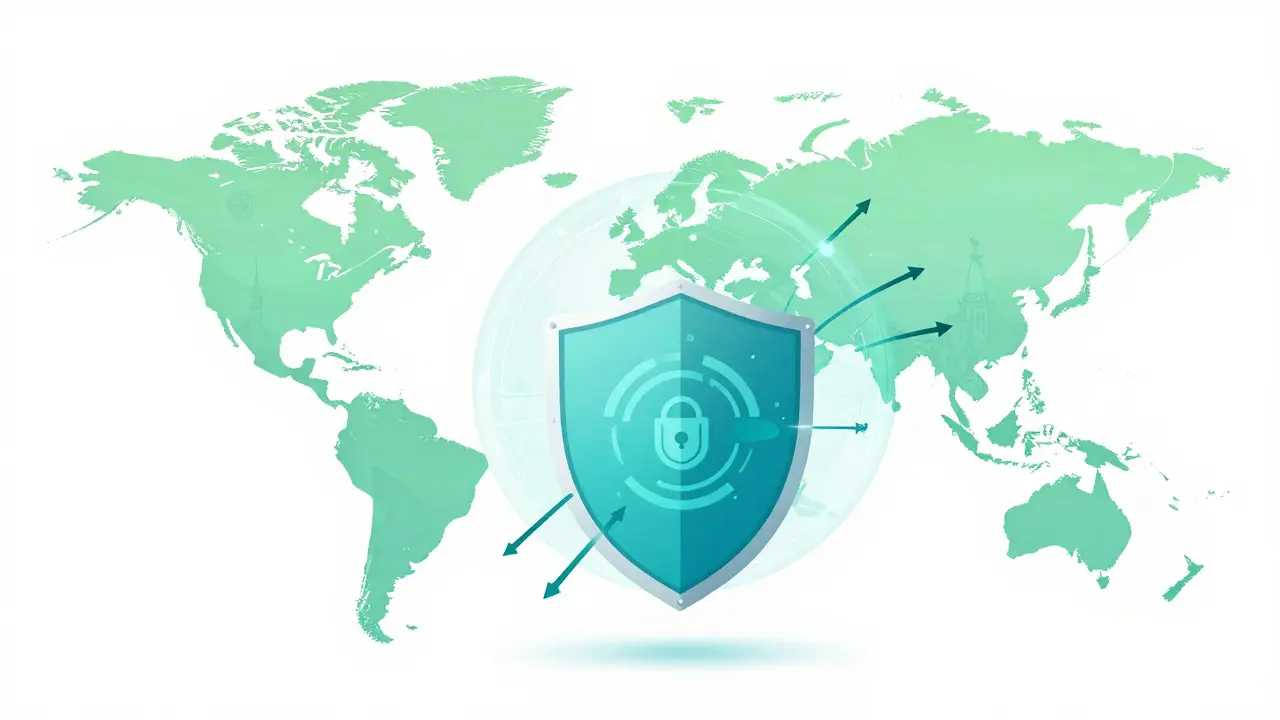 Global network shield protecting blockchain from centralized attacks