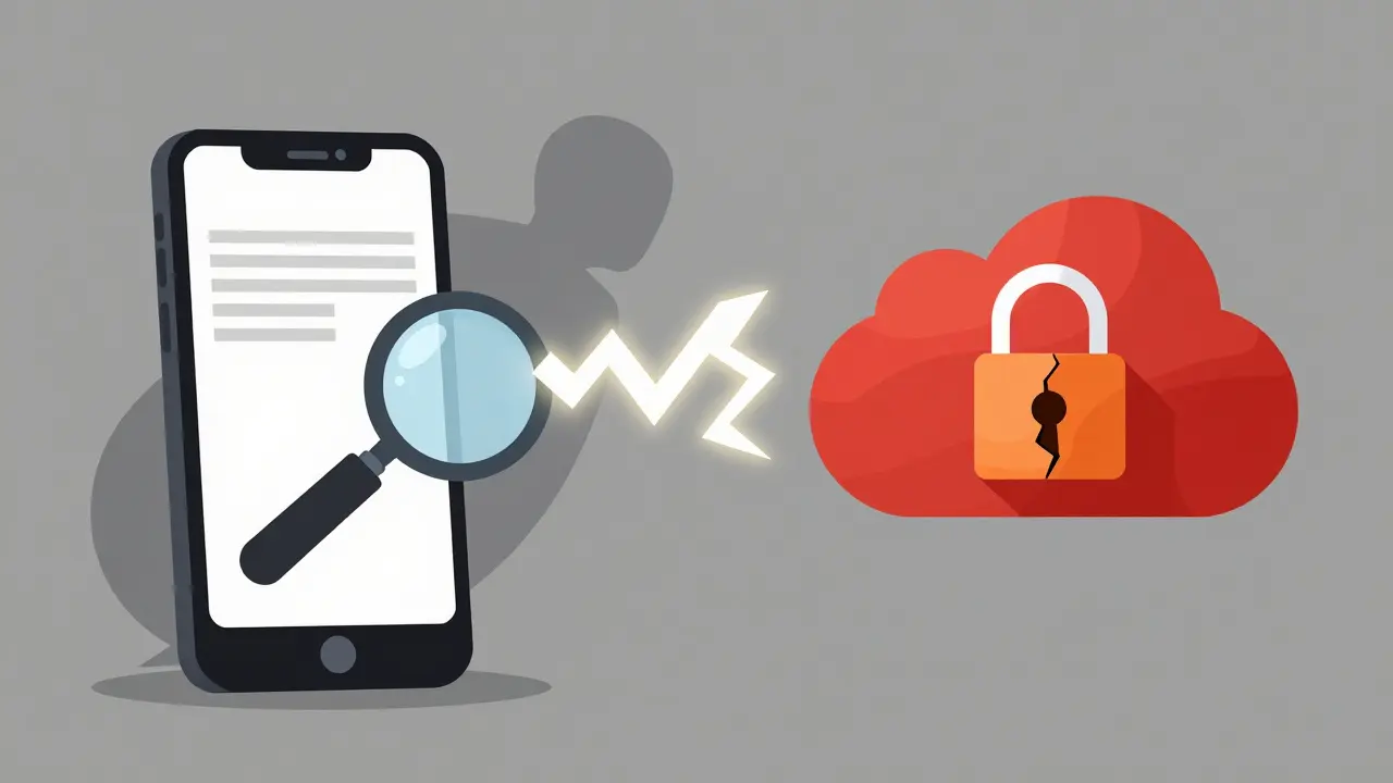 Illustration showing hackers intercepting passwords sent via insecure messages