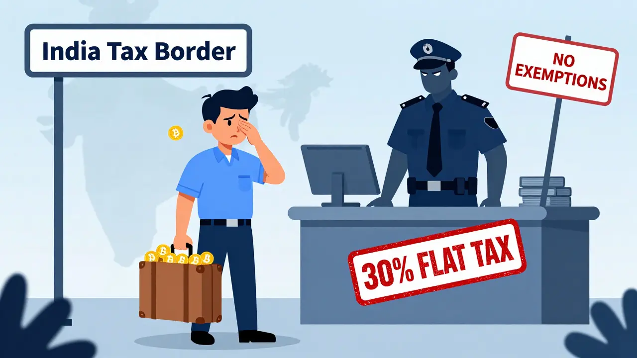 NRI Crypto Tax Rules 2026: No Exemptions, 30% Flat Rate & New Residency Risks