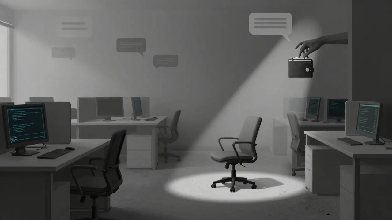 Abandoned office symbolizing developer exit and lack of accountability