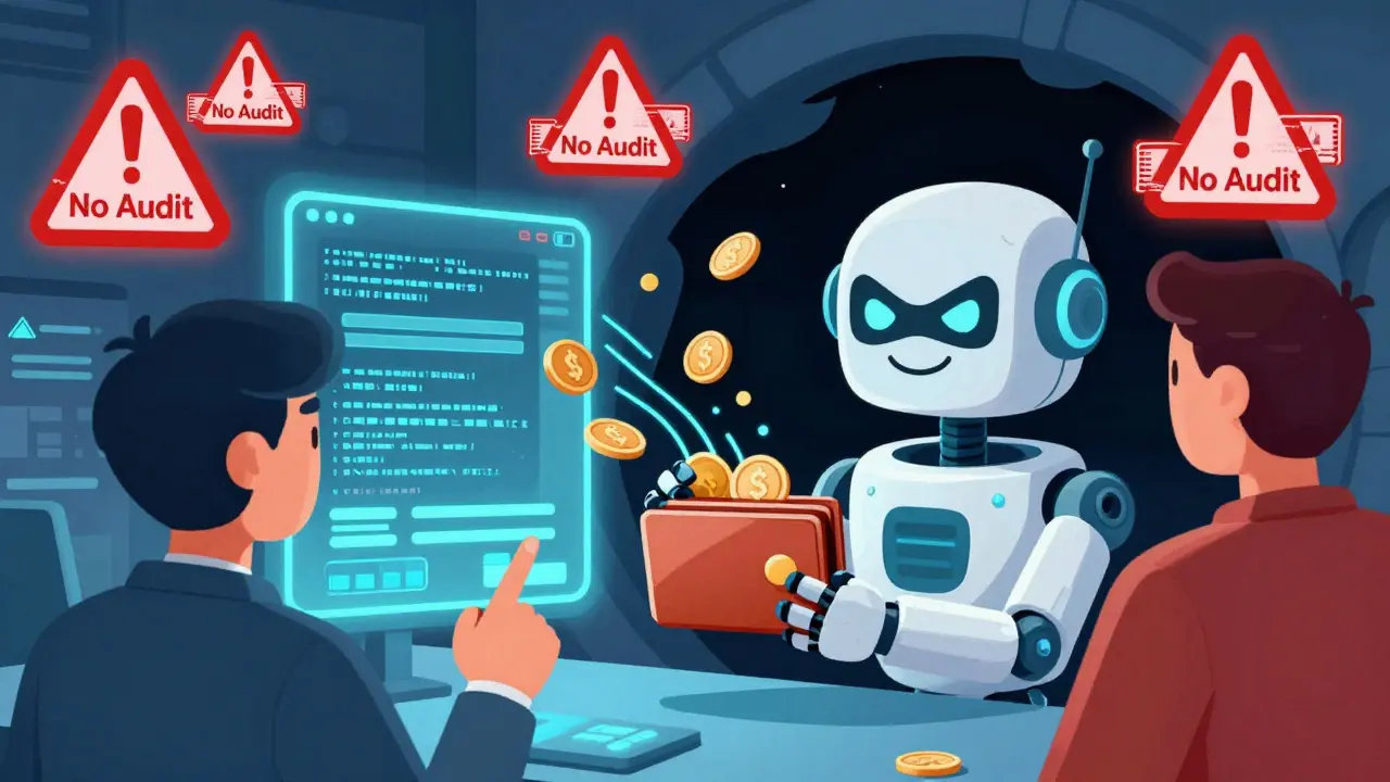 Illustration of a wallet being drained by a deceptive smart contract interface.