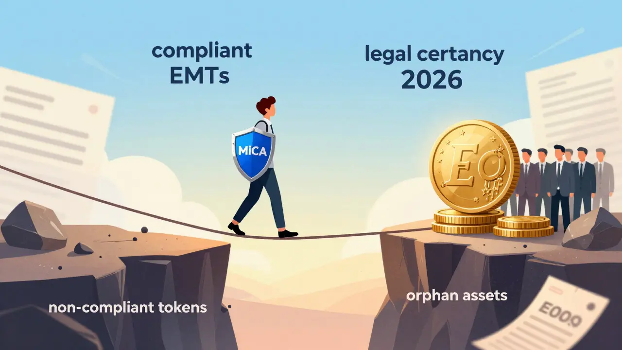 Illustration of investor navigating crypto portfolio safely under new EU rules
