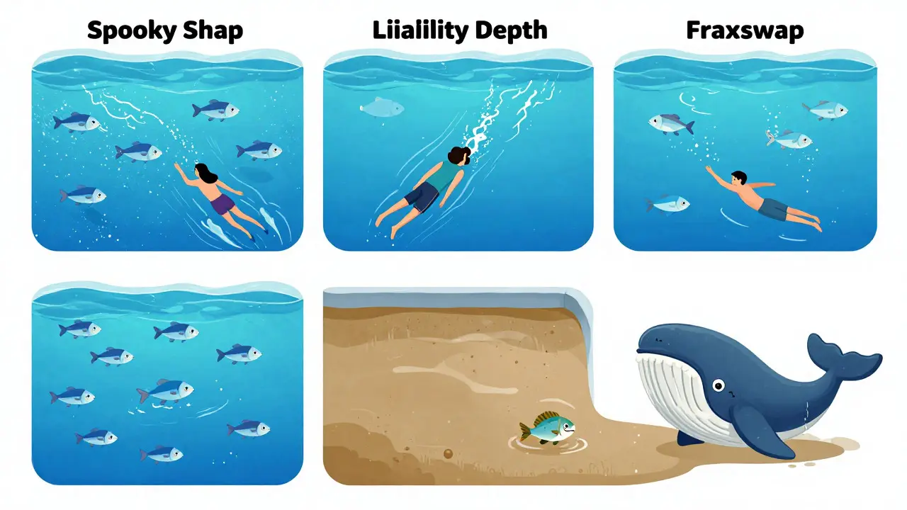 Comparison of large and small water pools illustrating differences in trading liquidity