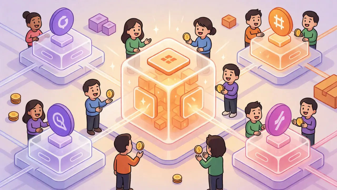Conceptual diagram of the active and secure BakerySwap DeFi ecosystem.