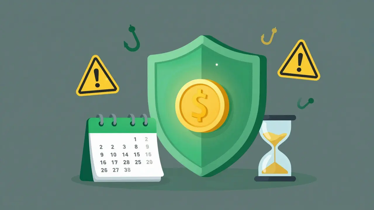 Shield protecting token from phishing with calendar