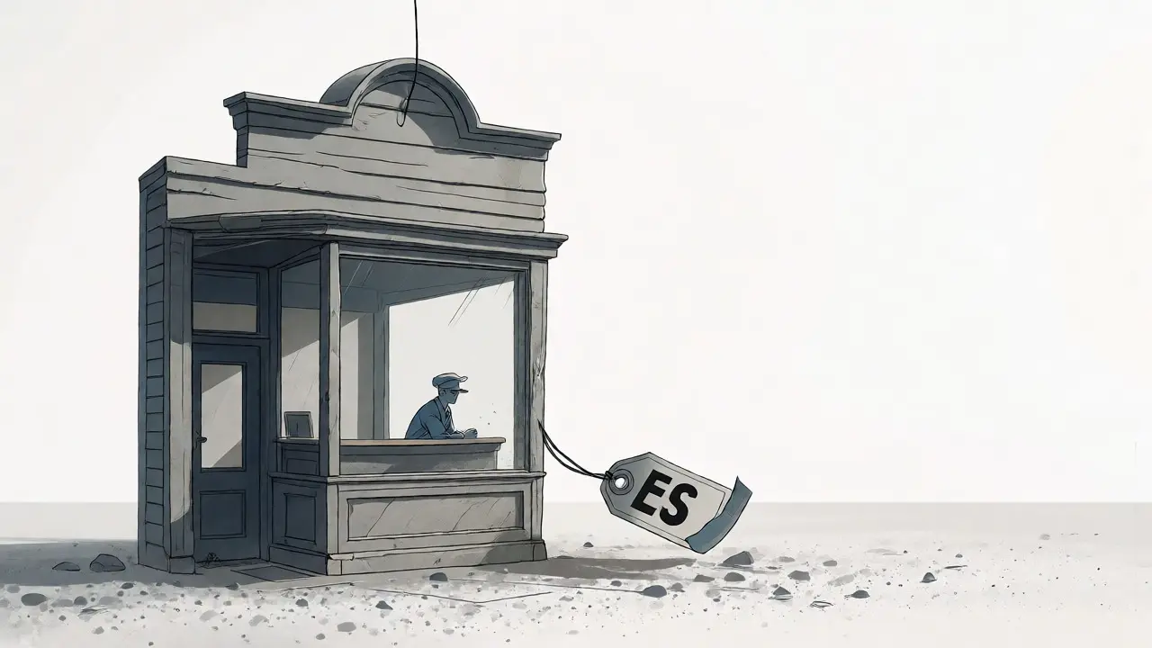 Ghost town metaphor illustrating zero trading volume and low liquidity