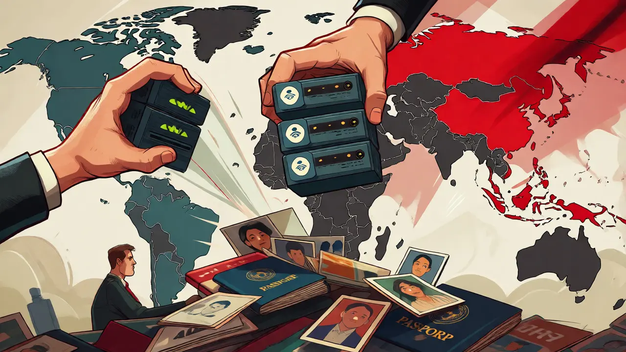 Regulatory hands removing offshore servers from a world map