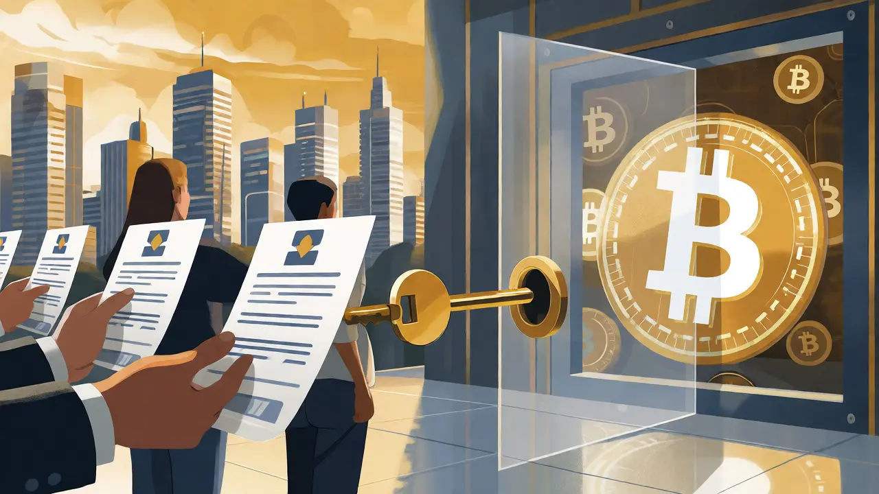 Users unlocking a secure crypto vault with identity keys